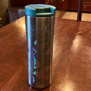 Starbucks 2022 mermaid stainless steel travel mug with flip lid